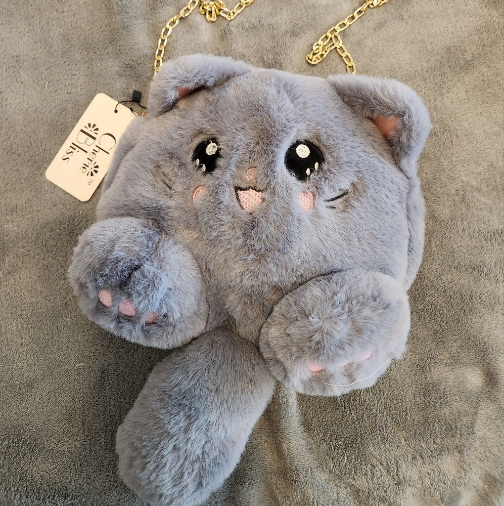 Cute plush kitty purse
